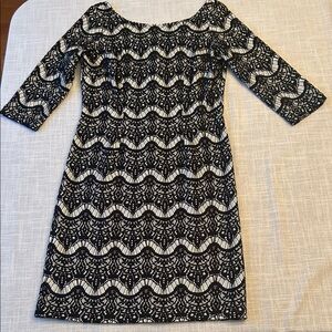 Lilly Pulitzer Black and White Lace Dress